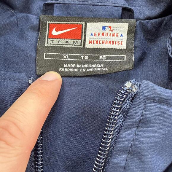 Vintage Y2K Nike Team Boston Red Sox Windbreaker Jacket Men XL Navy MLB Full Zip - Picture 4 of 12